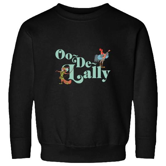 Disney Robin Hood Oo-De-Lally Iconic Quote Chest Text Logo Sweatshirts