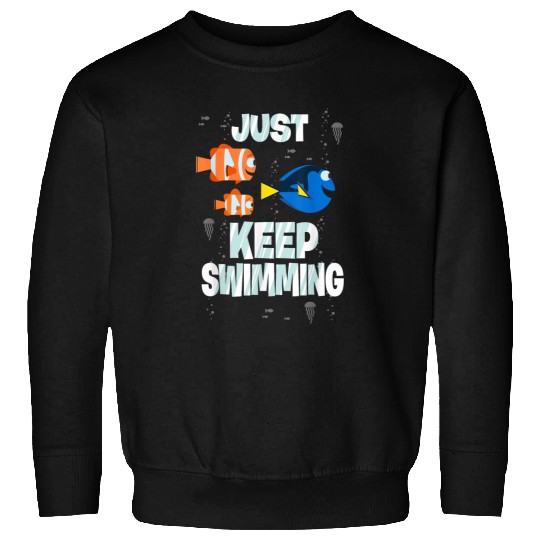 Disneyss Pixars Finding Dory Just Keep Swimming Clown Fish Crew Sweatshirts