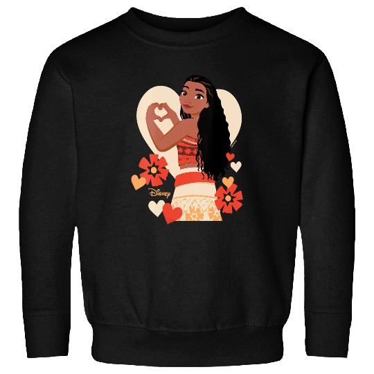 Discover Womens Disney Princess Moana Heart Valentines Day VNeck Sweatshirts