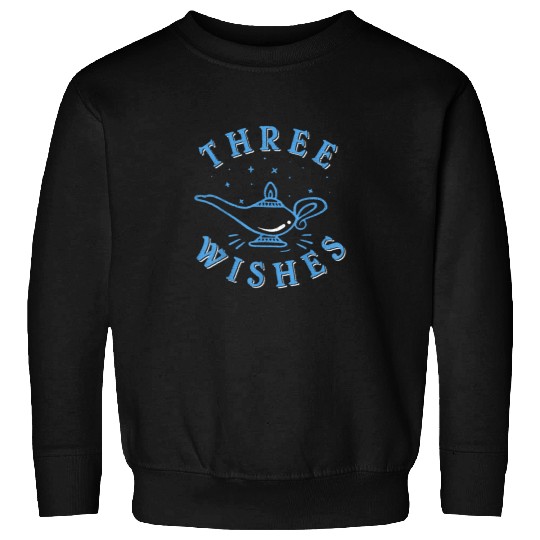 Disney Aladdin Genie Three Wishes Lamp Blue Hue Sweatshirts