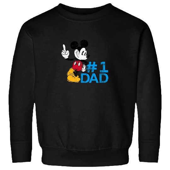Disney Mickey Mouse Fathers Day 1 Dad Sweatshirts