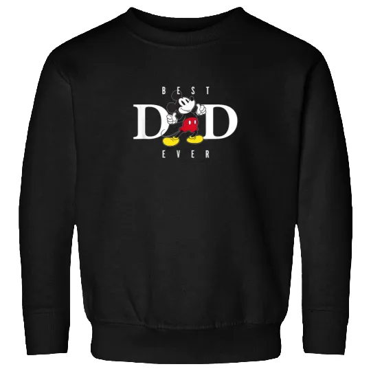 Disney Mickey Mouse Thumbs Up Best Dad Ever Fath Sweatshirts