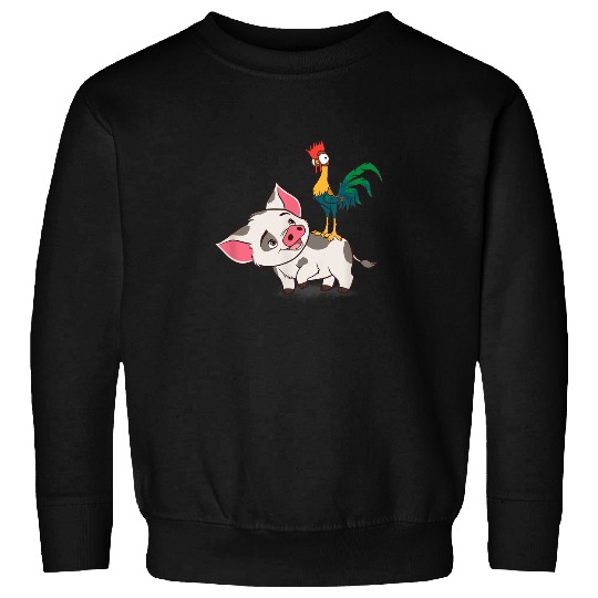 Disney Moana Pua And Hei Hei Having Fun Big Ches Sweatshirts
