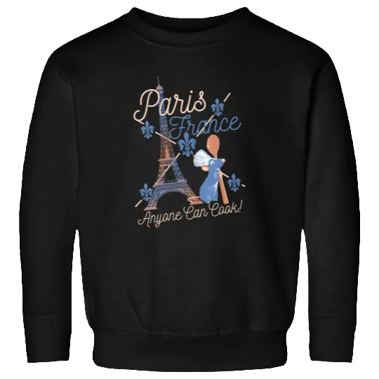 Womens Disney Pixars Ratatouille Remy Paris France VNeck Sweatshirts