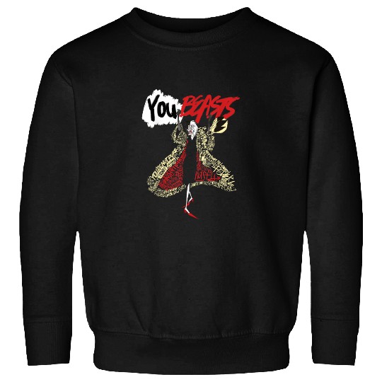 Disney Villains Cruella You Beasts Word Fill Gra Sweatshirts