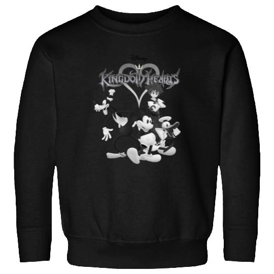 Disney Kingdom Hearts B W Sora Disney Crew Sweatshirts
