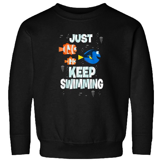 Disneyss Pixars Finding Dory Just Keep Swimming Clown Fish Crew Sweatshirts