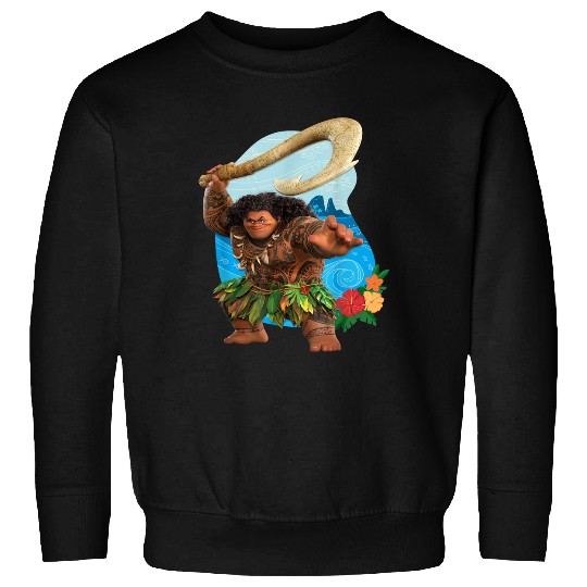 Disney Moana 2 Tropical Island Adventure Maui With Fish Hook Sweatshirts