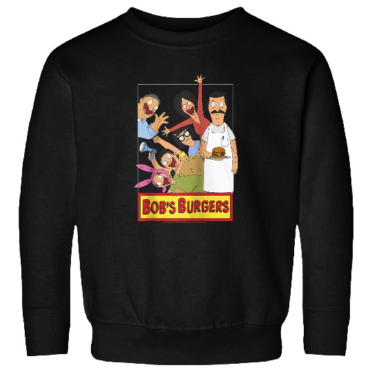 Bob's Burgers Family Shot & Teddy Logo Raglan Baseball Tee Sweatshirts