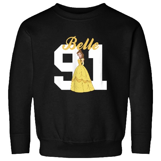Womens Disney Beauty and the Beast Belle Vintagess Princess Portrait VNeck Sweatshirts