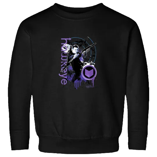 Marvel Hawkeye Disney Plus Target Paint Splatter Sweatshirts