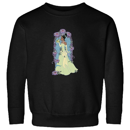 Disney Princess And The Frog Tiana Floral KISSss Sweatshirts