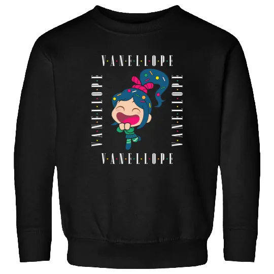 Disney Wreck-It Ralph Chibi Vanellope Excited Portrait Sweatshirts