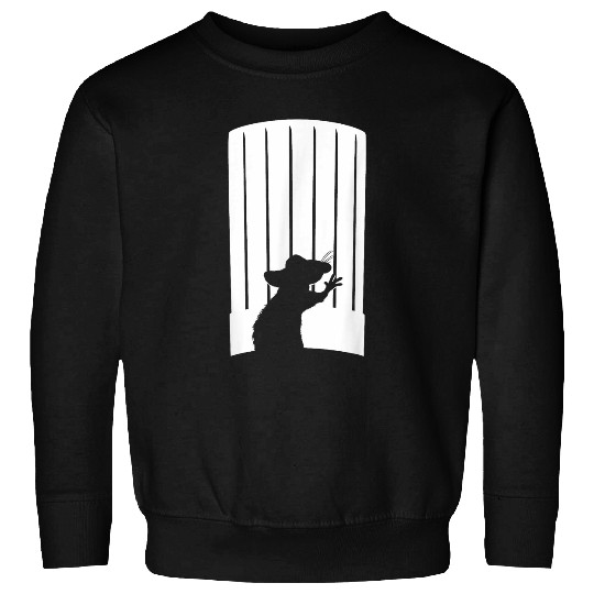 Disney and Pixars Ratatouille Chef Hat Remy Silhouette Sweatshirts