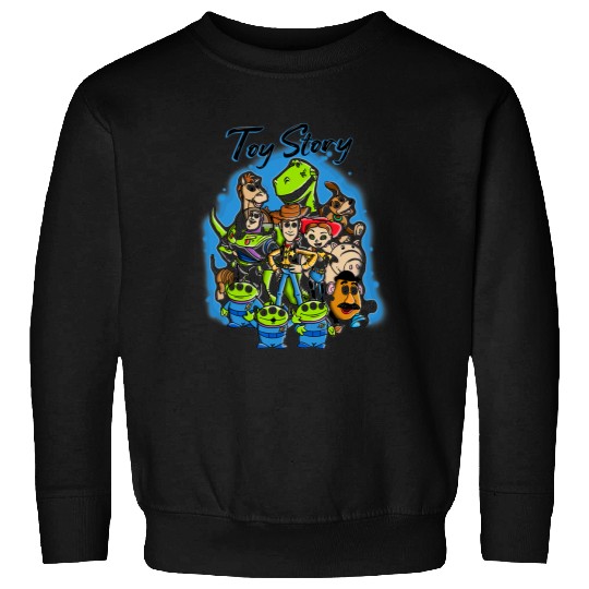 Disney Pixar Toy Story Airbrush  Style Group Poster Sweatshirts