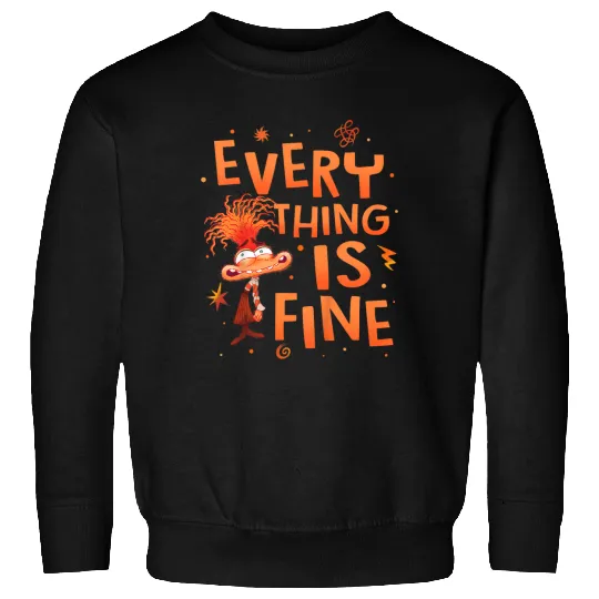 Disney Pixar Inside Out 2 Everything Is Fine Anxiety Logo Sweatshirts