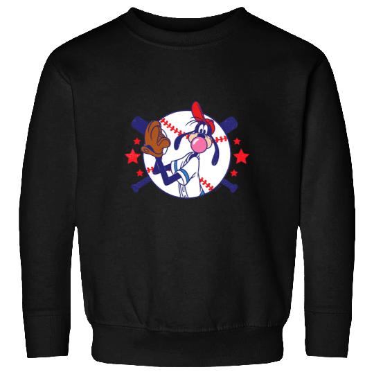 Disney Goofy Baseball Pitcher Bubble Gum Distressed Sweatshirts