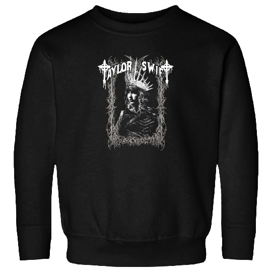 Discover Taylor Black Metal Parody Logo For Real swiftiee White  1Album 1989 Taylor Vintage T-Shirt,  Taylor Shirt Gift Fan Made S-5XL Sweatshirts