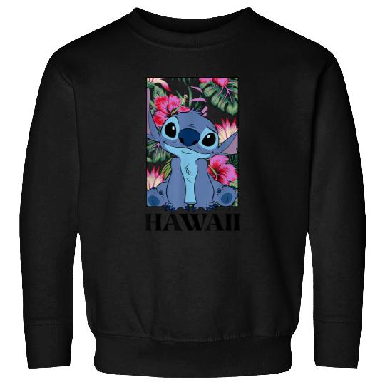 Disney Lilo & Stitch Hawaii Hibiscus Cute Floral Portrait Sweatshirts