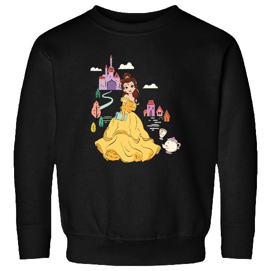 Disney Beauty and the Beast Belle & Mrs. Potts Floral Sketch Sweatshirts