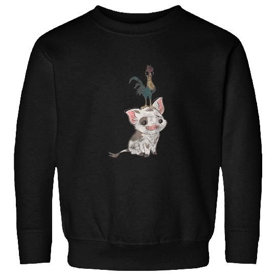 Disney Moana Pua And Hei Hei Simple Portrait Sweatshirts