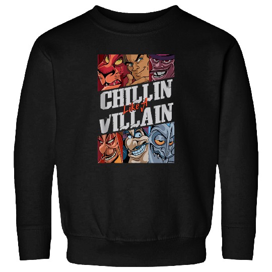Disney Villains Chillin' Like A Villain Group Portrait Sweatshirts
