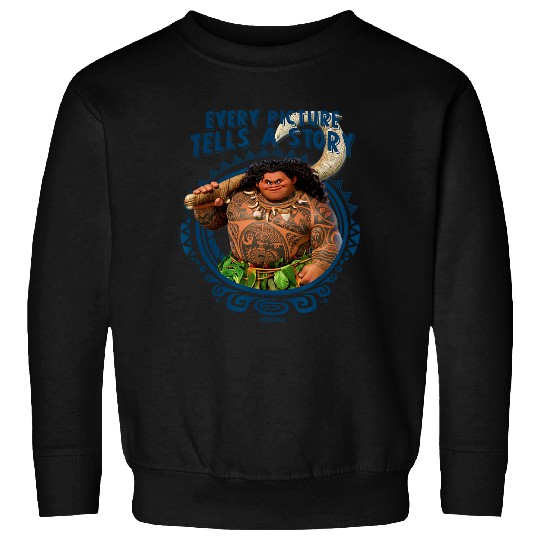 Disney Moana Maui Every Picture Tells A Story Tribal Frame Sweatshirts