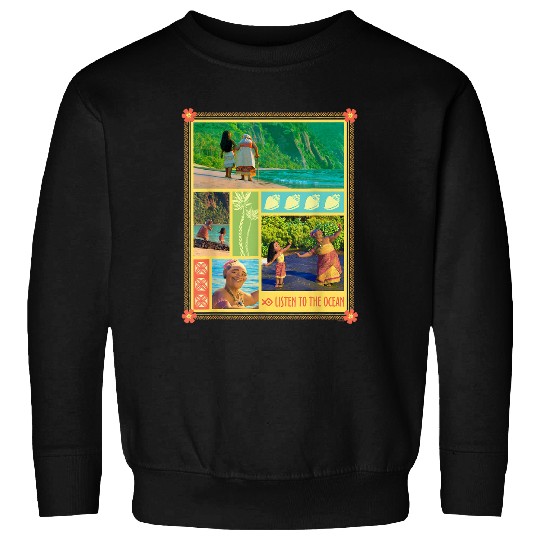 Disneyss Moana And Gramma Tala Listen To The Ocean Sweatshirts