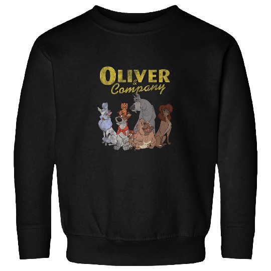 Disney Oliver And Company Group Shot  Portrait Sweatshirts
