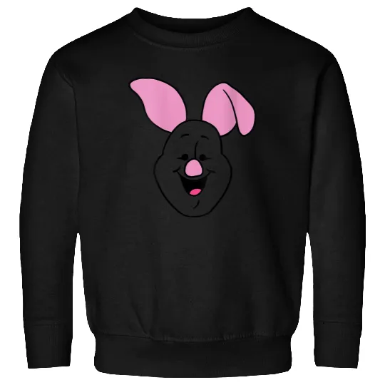 Womens Disney Winnie The Pooh Piglet Large Face V-Neck T-Shirt Sweatshirts