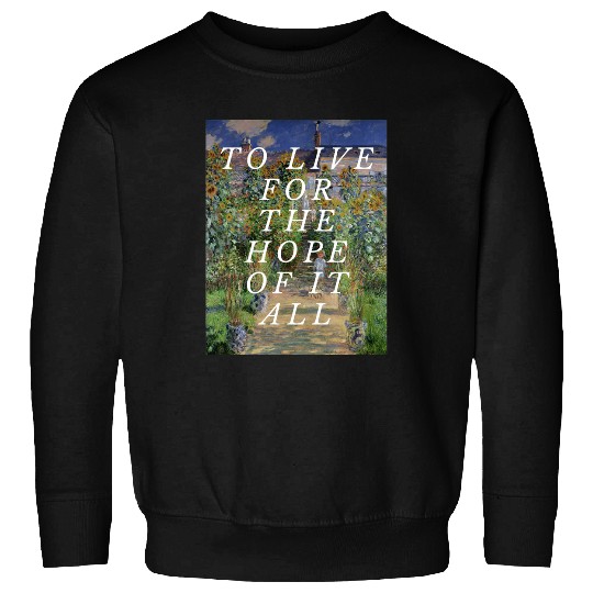 Discover Taylor August Lyrics Claude Monet Painting (1) Sweatshirts