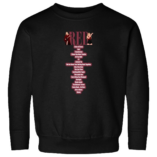 Discover Taylor Red Track List Eras Tour Art (1) Sweatshirts