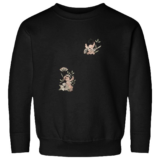 Disney Lilo Stitch Bohemian Flower Corners Sweatshirts