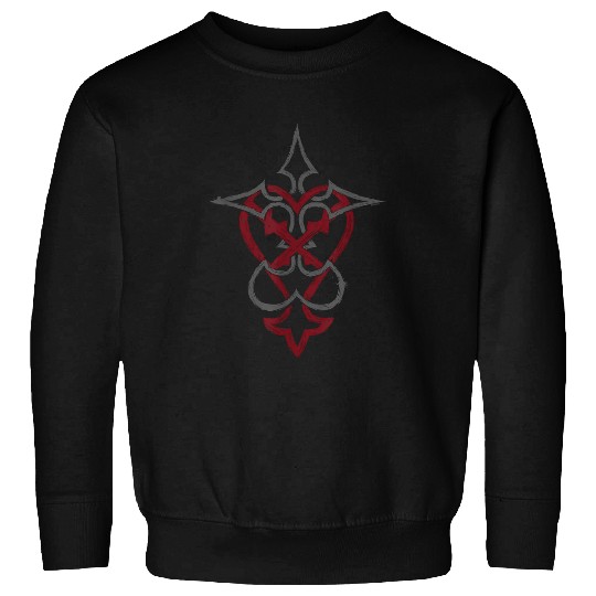 Disneyss Kingdom Hearts Mixed Crossed Key Dual Tone Logo Sweatshirts