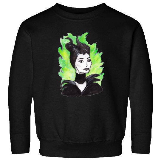 Green Flames Maleficent Ink Painting   SALE!! : Disney Villains Maleficent , Maleficent Gift S-5XL Sweatshirts