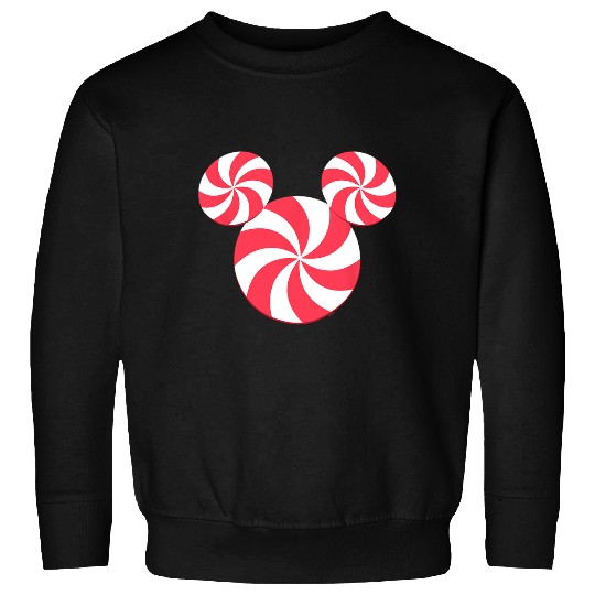 Disney NEW Mickey Icon Christmas Peppermint Candy Holiday Sweatshirts