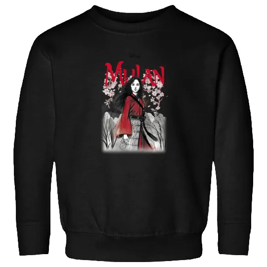 disney mulan live action mulan floral watercolor logo sweat Sweatshirts