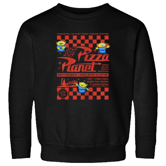 Disneyss Pixars Toy Story Pizza Planet Iconic Retro Flyer Logo Sweatshirts