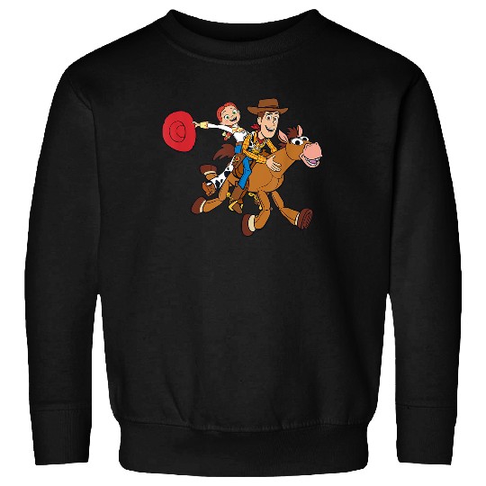 Disney and Pixar’s Toy Story Woody Jessie Bullseye Sweatshirts