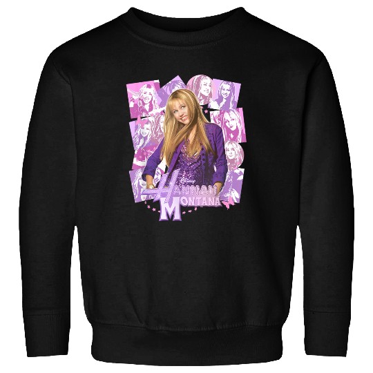 Disneyss Hannah Montana Epic Iconic Collage Big Chest Poster Sweatshirts