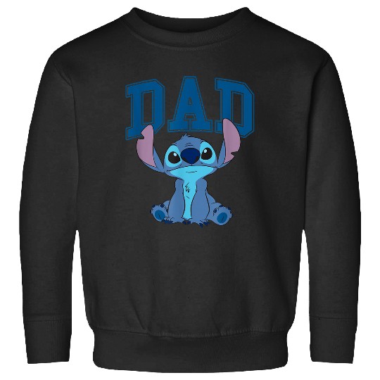 Disneyss Lilo Stitch Vintages Dad Cool Stitch Collegiate Logo Sweatshirts