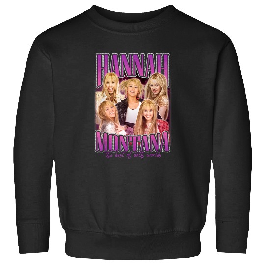 Disneyss Hannah Montana The Best Popstar Collage Chest Poster Sweatshirts