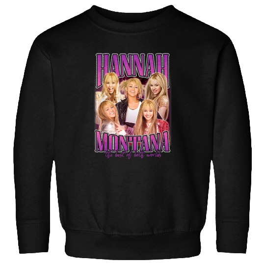 Disneyss Hannah Montana The Best Popstar Collage Chest Poster Sweatshirts