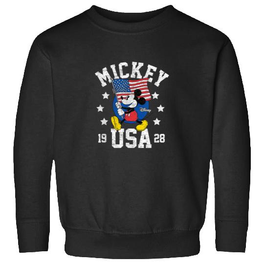 Disney Mickey Waving Flag USA Sweatshirts