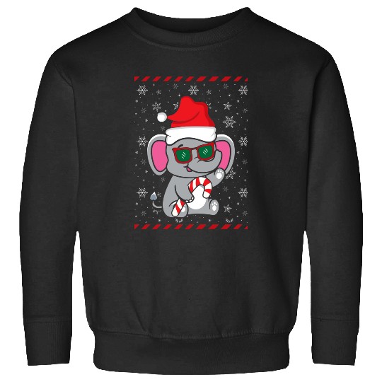 Discover Cute Christmas Elephant With Candy Cane Sticker, Disney Elephant Dumbo Christmas , Dumbo Christmas Sweatshirts