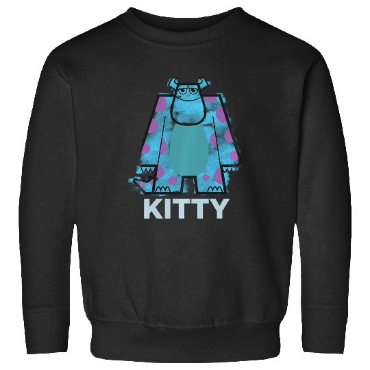 Disney Monsters Inc. Sulley Kitty Color Chalk Graphic Hoodie Sweatshirts
