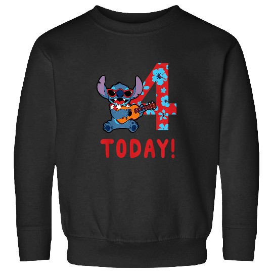 Discover Kids Disney Lilo Stitch Tropical Birthday 4 Years Old Today. Sweatshirts