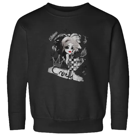 Discover Disney Cruella Artsy Collage Sweatshirts