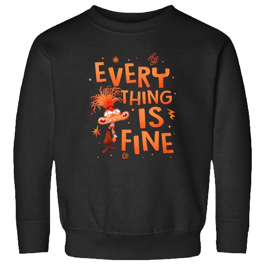 Disneyss Pixars Inside Out 2 Everything Is Fine Anxietys Logo Sweatshirts