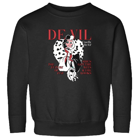 Discover Disney Villains Cruella De Vil Magazine Cover Sweatshirts